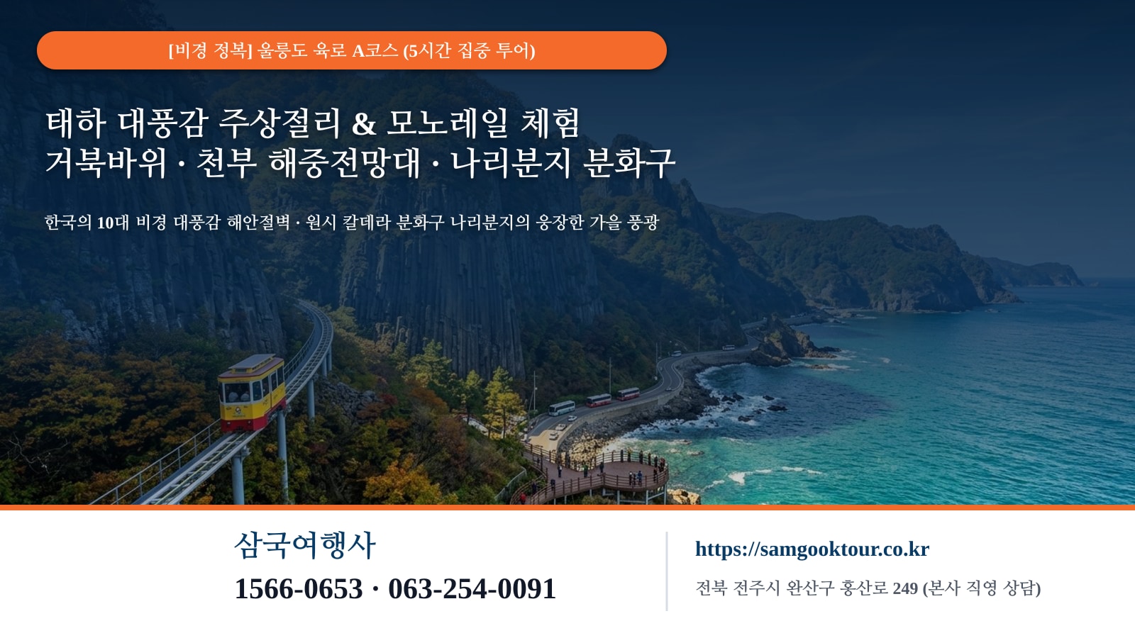 4. [원시 자연의 비경] 울릉도 육로 A코스 5시간 완전 정복: 거북바위·태하 대풍감·나리분지